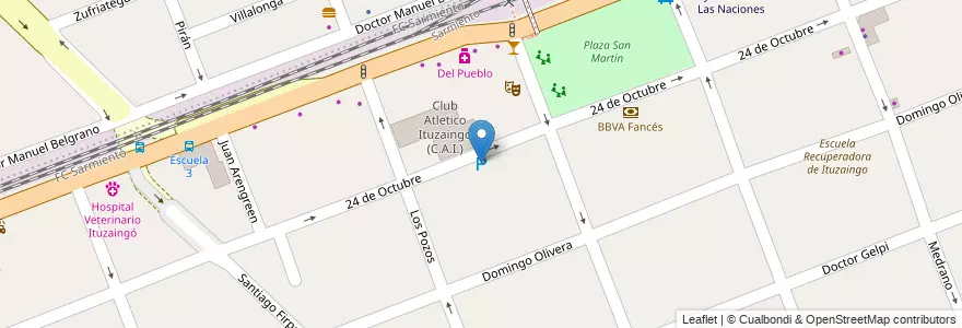 Mapa de ubicacion de Estacionamiento en Аргентина, Буэнос-Айрес, Partido De Ituzaingó, Ituzaingó.
