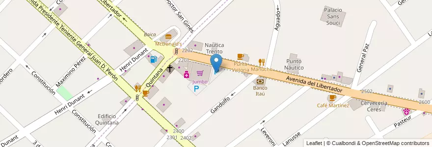 Mapa de ubicacion de Estacionamiento en الأرجنتين, بوينس آيرس, Partido De San Fernando, Victoria.
