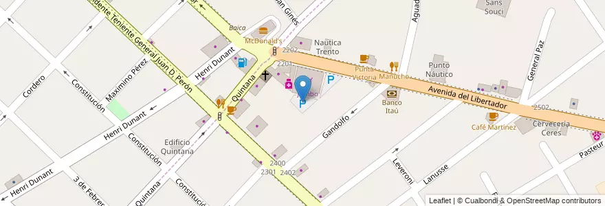 Mapa de ubicacion de Estacionamiento en Argentina, Provincia Di Buenos Aires, Partido De San Fernando, Victoria.