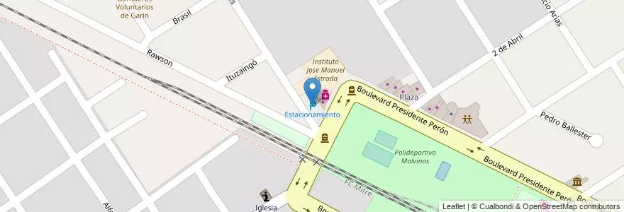 Mapa de ubicacion de Estacionamiento en Argentina, Buenos Aires, Partido De Escobar, Garín.