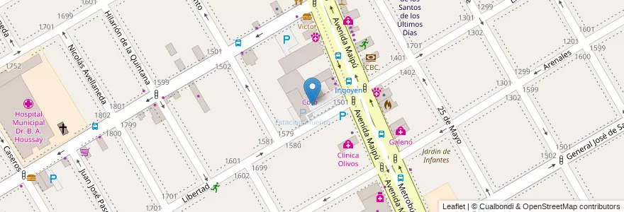 Mapa de ubicacion de Estacionamiento en 阿根廷, 布宜诺斯艾利斯省, Partido De Vicente López, Vicente López.