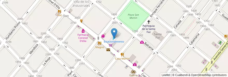 Mapa de ubicacion de Estacionamiento en Arjantin, Buenos Aires, Partido De Lanús, Lanús Oeste.