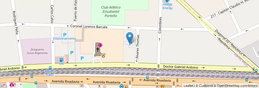 Mapa de ubicacion de Estacionamiento en 阿根廷, 布宜诺斯艾利斯省, Partido De La Matanza, Ramos Mejía.