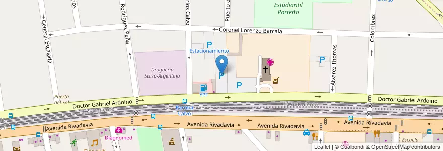 Mapa de ubicacion de Estacionamiento en 아르헨티나, 부에노스아이레스주, Partido De La Matanza, Ramos Mejía.