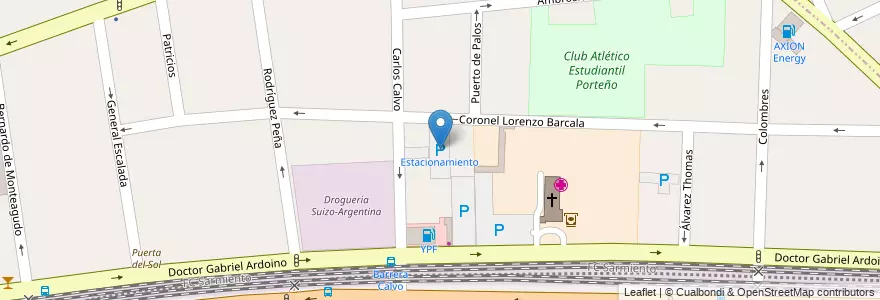 Mapa de ubicacion de Estacionamiento en آرژانتین, استان بوئنوس آیرس, Partido De La Matanza, Ramos Mejía.