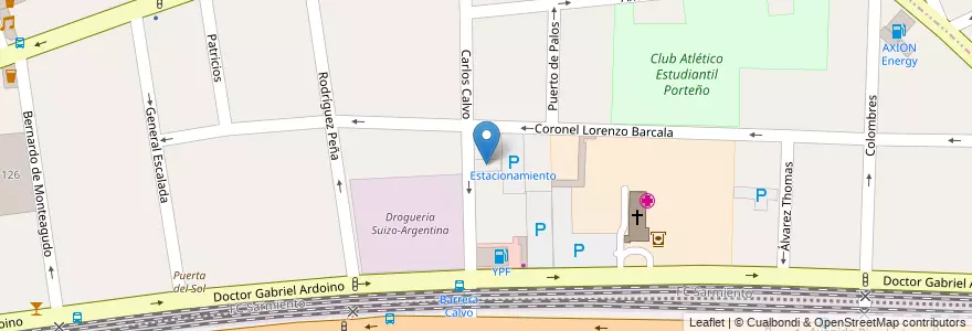 Mapa de ubicacion de Estacionamiento en Аргентина, Буэнос-Айрес, Partido De La Matanza, Ramos Mejía.
