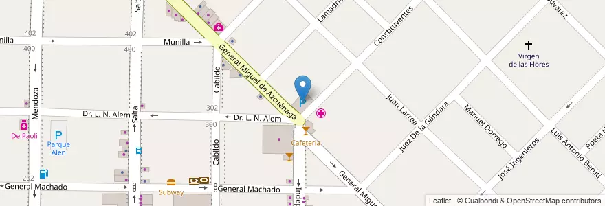 Mapa de ubicacion de Estacionamiento en Arjantin, Buenos Aires, Partido De Morón, Morón.