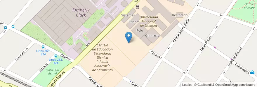 Mapa de ubicacion de Estacionamiento en アルゼンチン, ブエノスアイレス州, Partido De Quilmes, Bernal.