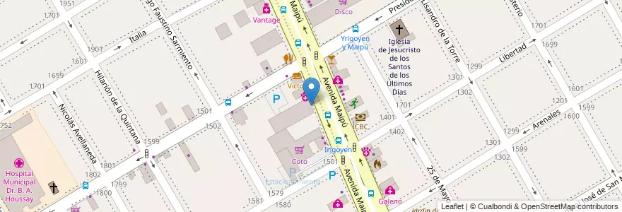 Mapa de ubicacion de Estacionamiento en الأرجنتين, بوينس آيرس, Partido De Vicente López, Vicente López.