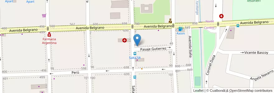 Mapa de ubicacion de Estacionamiento en Argentinien, Catamarca, Departamento Capital, Municipio De San Fernando Del Valle De Catamarca, San Fernando Del Valle De Catamarca.