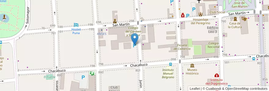 Mapa de ubicacion de Estacionamiento en Arjantin, Catamarca, Departamento Capital, Municipio De San Fernando Del Valle De Catamarca, San Fernando Del Valle De Catamarca.