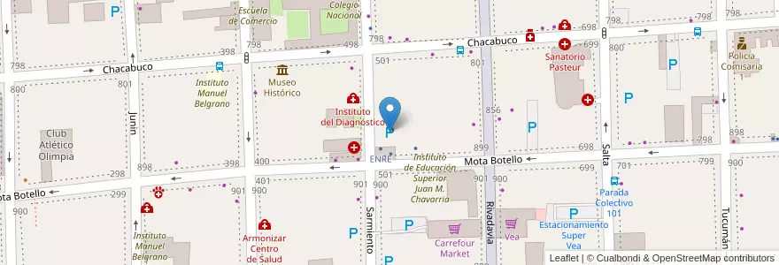 Mapa de ubicacion de Estacionamiento en Argentina, Catamarca, Departamento Capital, Municipio De San Fernando Del Valle De Catamarca, San Fernando Del Valle De Catamarca.