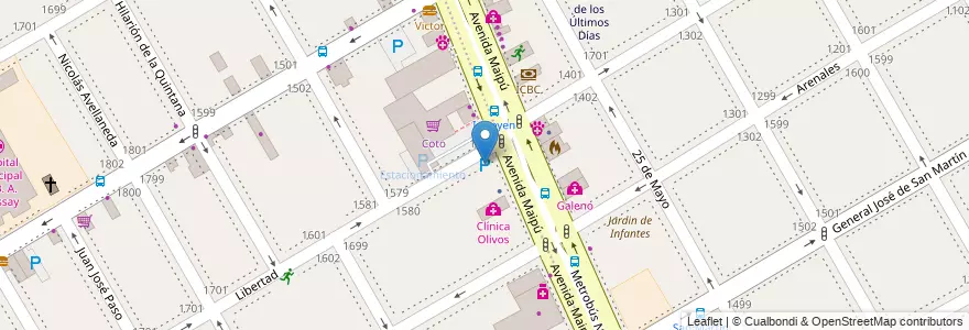 Mapa de ubicacion de Estacionamiento en Argentinien, Provinz Buenos Aires, Partido De Vicente López, Vicente López.