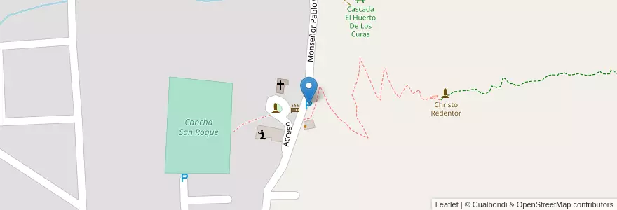 Mapa de ubicacion de Estacionamiento en Argentine, Córdoba, Departamento Punilla, Pedanía Dolores, Municipio De La Cumbre.