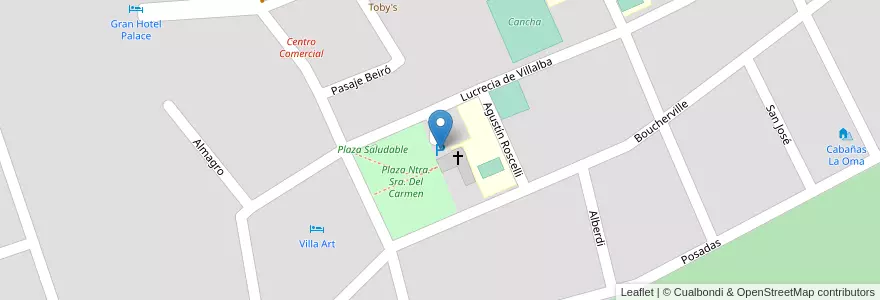 Mapa de ubicacion de Estacionamiento en Arjantin, Córdoba, Departamento Punilla, Pedanía Dolores, Municipio De La Cumbre.