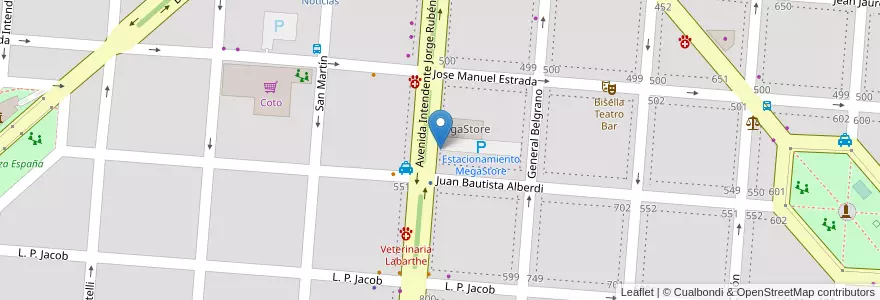 Mapa de ubicacion de Estacionamiento en アルゼンチン, ブエノスアイレス州, Partido De Campana.