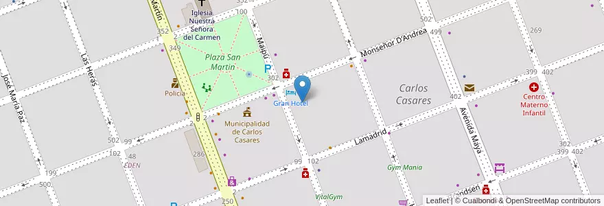 Mapa de ubicacion de Estacionamiento en Argentina, Provincia Di Buenos Aires, Partido De Carlos Casares, Carlos Casares.