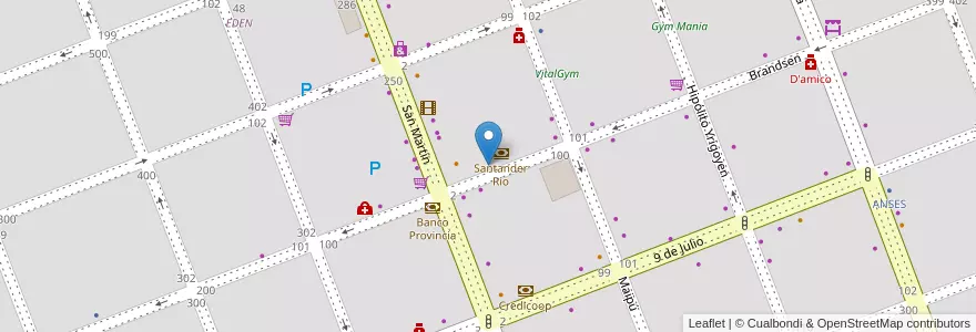 Mapa de ubicacion de Estacionamiento en アルゼンチン, ブエノスアイレス州, Partido De Carlos Casares, Carlos Casares.