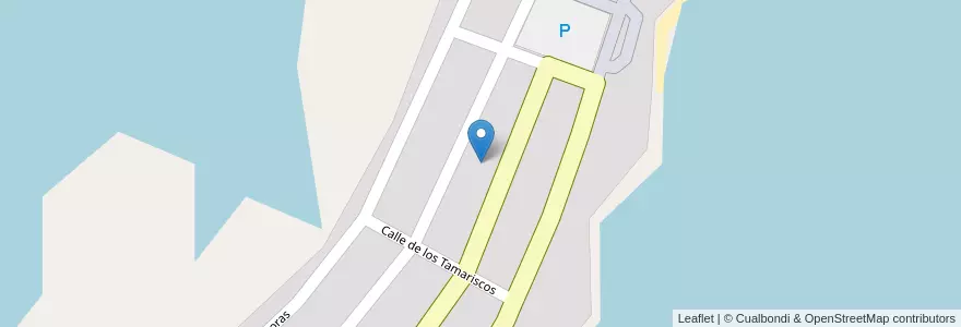 Mapa de ubicacion de Estacionamiento en آرژانتین, شیلی, استان ریو نگرو، آرژانتین, Municipio De Cinco Saltos, Departamento General Roca, Península Ruca Co.