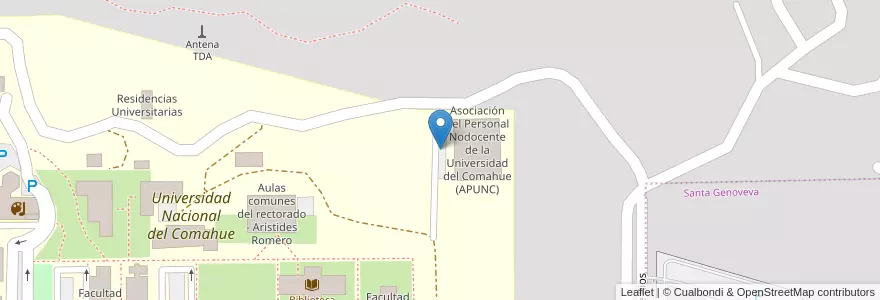 Mapa de ubicacion de Estacionamiento en 阿根廷, 智利, 內烏肯省, Departamento Confluencia, Municipio De Neuquén, Neuquén.
