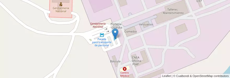 Mapa de ubicacion de Estacionamiento en Argentina, Chile, Wilayah Neuquén, Departamento Confluencia, Municipio De Senillosa.