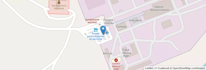Mapa de ubicacion de Estacionamiento en アルゼンチン, チリ, ネウケン州, Departamento Confluencia, Municipio De Senillosa.