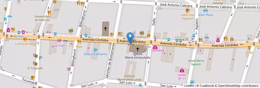 Mapa de ubicacion de Estacionamiento, Almagro en Аргентина, Буэнос-Айрес, Буэнос-Айрес.