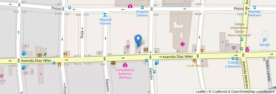 Mapa de ubicacion de Estacionamiento, Almagro en آرژانتین, Ciudad Autónoma De Buenos Aires, Comuna 5, Buenos Aires.
