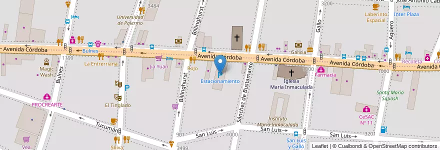 Mapa de ubicacion de Estacionamiento, Almagro en آرژانتین, Ciudad Autónoma De Buenos Aires, Buenos Aires.