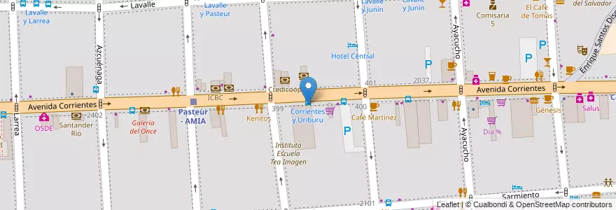 Mapa de ubicacion de Estacionamiento, Balvanera en Argentina, Ciudad Autónoma De Buenos Aires, Comuna 3, Buenos Aires.