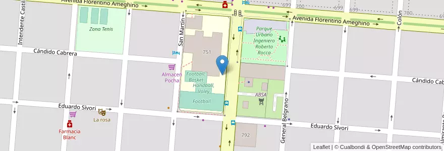 Mapa de ubicacion de Estacionamiento Bicis y Motos en Argentinien, Provinz Buenos Aires, Partido De Campana.