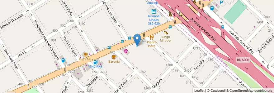 Mapa de ubicacion de Estacionamiento Bingo Mirador en الأرجنتين, بوينس آيرس, Partido De La Matanza, Lomas Del Mirador.