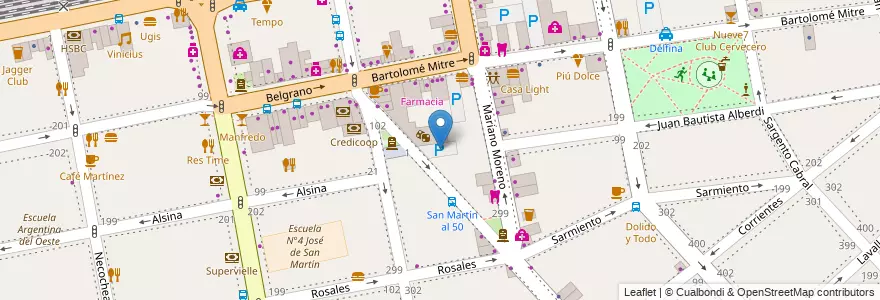 Mapa de ubicacion de Estacionamiento Bingo Ramos Mejía en 阿根廷, 布宜诺斯艾利斯省, Partido De La Matanza, Ramos Mejía.