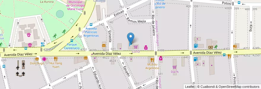 Mapa de ubicacion de Estacionamiento, Caballito en Argentinië, Ciudad Autónoma De Buenos Aires, Buenos Aires.