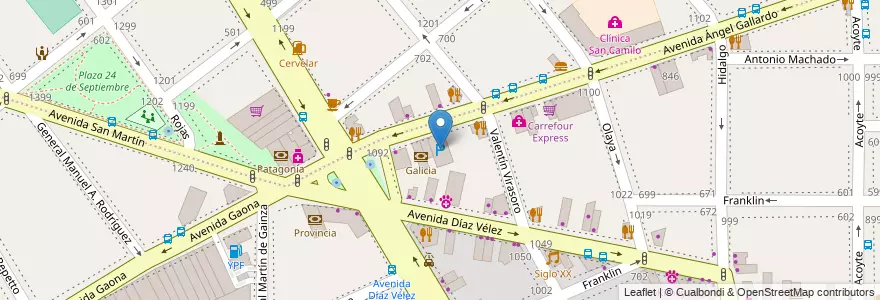 Mapa de ubicacion de Estacionamiento, Caballito en 아르헨티나, Ciudad Autónoma De Buenos Aires, 부에노스아이레스, Comuna 6.