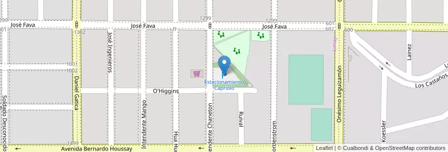 Mapa de ubicacion de Estacionamiento Capriolo en Argentinië, Chili, Neuquén, Departamento Confluencia, Municipio De Neuquén, Neuquén.