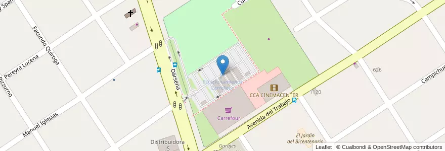 Mapa de ubicacion de Estacionamiento Carrefour en アルゼンチン, ブエノスアイレス州, Partido De Florencio Varela, Florencio Varela.