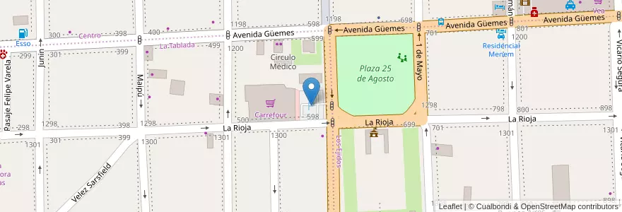 Mapa de ubicacion de Estacionamiento Carrefour en الأرجنتين, Catamarca, Departamento Capital, Municipio De San Fernando Del Valle De Catamarca, San Fernando Del Valle De Catamarca.