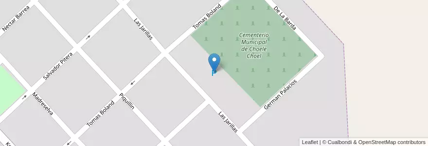 Mapa de ubicacion de Estacionamiento Cementerio en 아르헨티나, 리오네그로주, Departamento Avellaneda, Choele Choel.