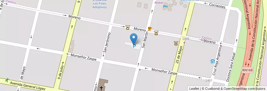 Mapa de ubicacion de Estacionamiento CIE en アルゼンチン, サンタフェ州, Departamento La Capital, Santa Fe Capital, Santa Fe.