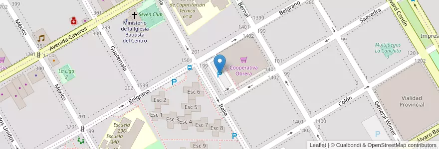 Mapa de ubicacion de Estacionamiento C.O en アルゼンチン, リオネグロ州, Departamento Adolfo Alsina, Viedma, Viedma.