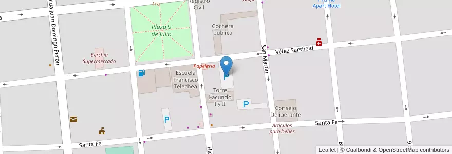 Mapa de ubicacion de ESTACIONAMIENTO DE AUTOS en 阿根廷, La Rioja, Departamento Capital, La Rioja.