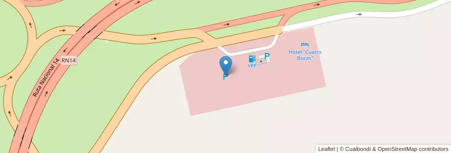 Mapa de ubicacion de Estacionamiento de camiones en Argentinien, Corrientes, Departamento Monte Caseros, Municipio De Monte Caseros.