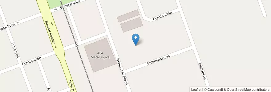 Mapa de ubicacion de Estacionamiento de Camiones en 阿根廷, Santa Fe, Departamento Belgrano, Municipio De Las Rosas.