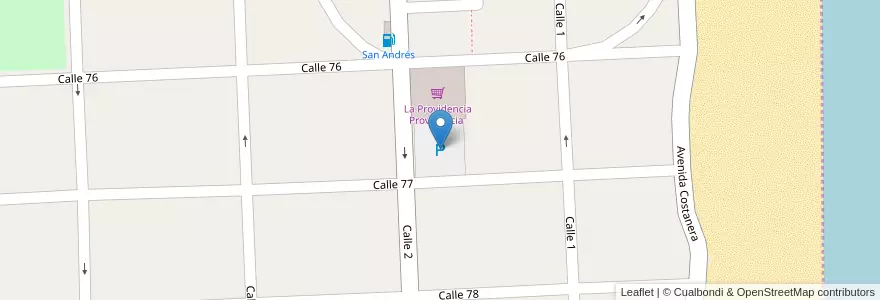 Mapa de ubicacion de Estacionamiento de La Providencia en アルゼンチン, Partido De La Costa.