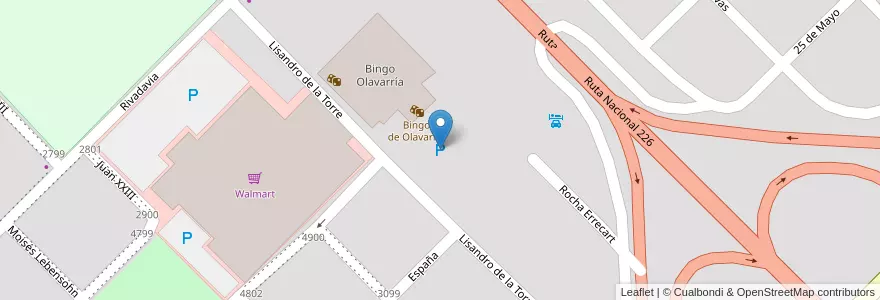 Mapa de ubicacion de Estacionamiento del Bingo en 阿根廷, 布宜诺斯艾利斯省, Partido De Olavarría, Olavarría.