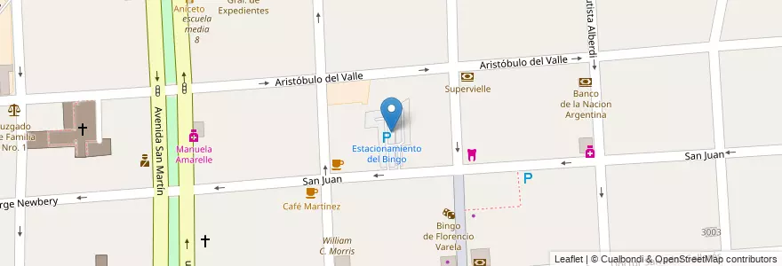 Mapa de ubicacion de Estacionamiento del Bingo en Argentina, Buenos Aires, Partido De Florencio Varela, Florencio Varela.
