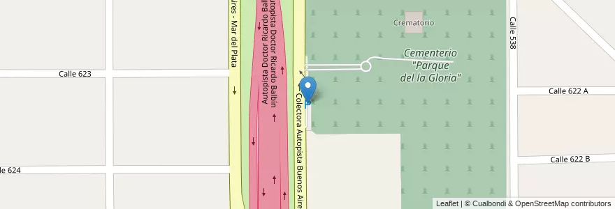 Mapa de ubicacion de Estacionamiento del Cementerio en الأرجنتين, بوينس آيرس, Partido De Berazategui, El Pato.