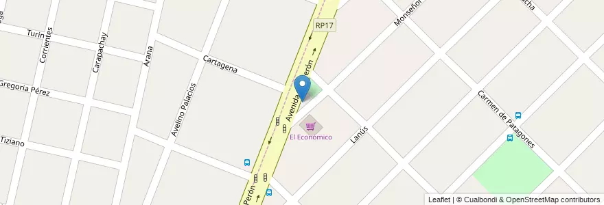 Mapa de ubicacion de Estacionamiento del Económico en Аргентина, Буэнос-Айрес, Partido De Morón, Castelar.