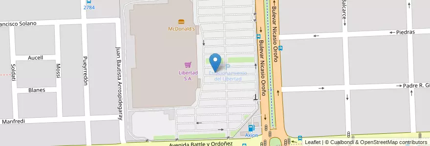 Mapa de ubicacion de Estacionamiento del Libertad en Argentina, Santa Fe, Departamento Rosario, Municipio De Rosario, Rosario.